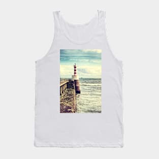 Amble Pier Lighthouse Tank Top